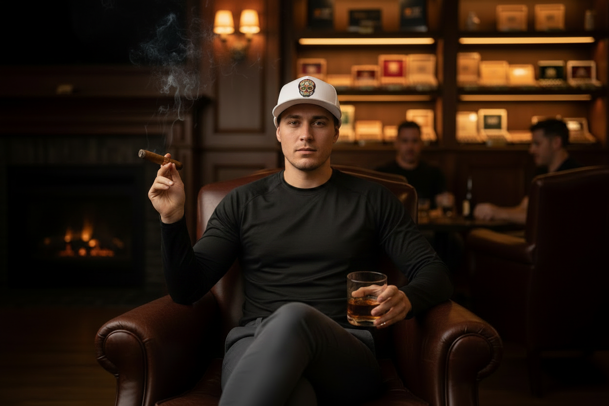 Sugar Skull Hat Male Cigar Lounge